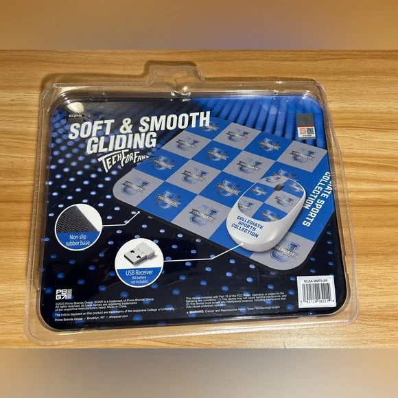 Arkansas Razorbacks Wireless Mouse + Mouse Pad Combo - Collegiate Licensed - New - Picture 2 of 2